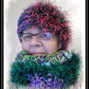 original handknitted scarf and hat #7